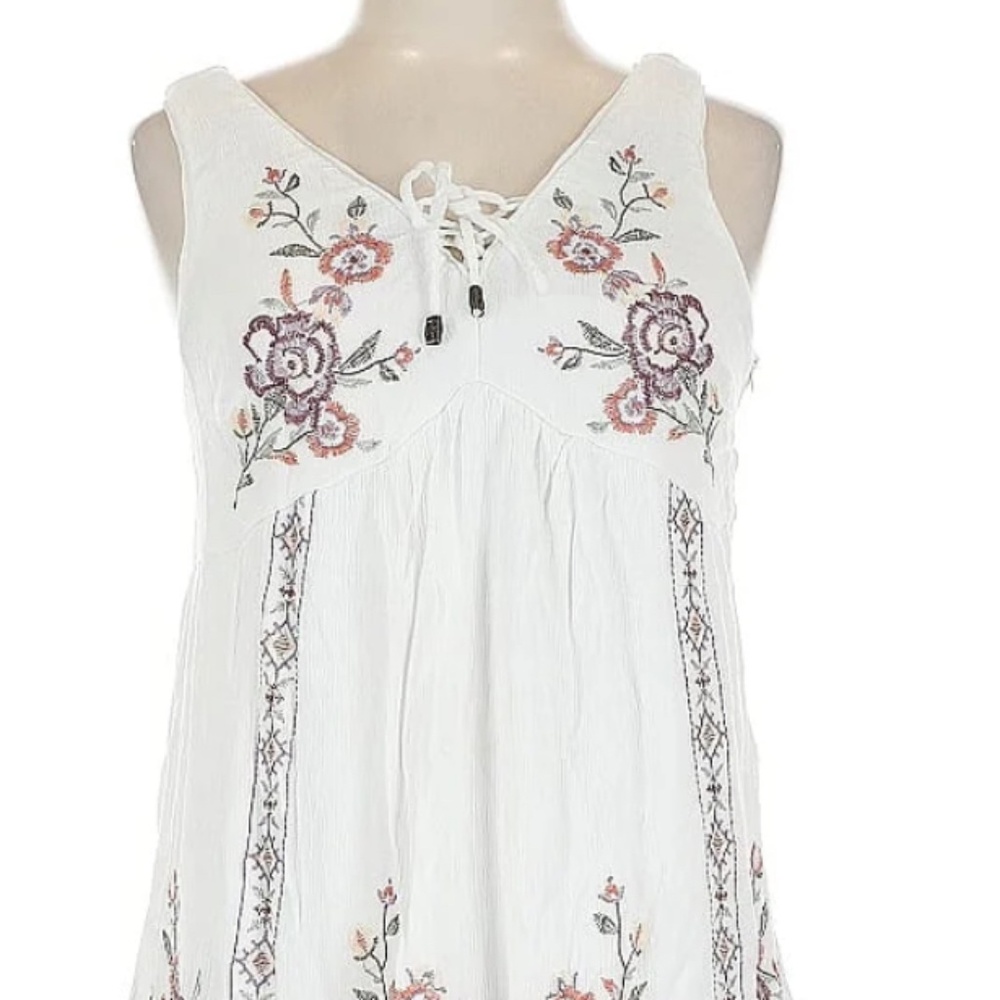 Exhilaration white Boho sleeveless summer dress